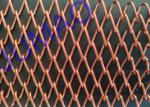 SS Metal 3D Mesh Spark Curtains , Rhomboid Hole Wire Mesh Shower Curtain