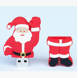 Customized Promotional Usb Drives Cartoon Santa Clause Christmas long lasting