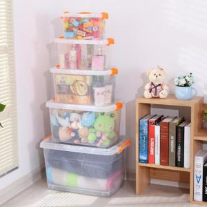 China H85cm Clear Plastic Storage Bins Transparent Stackable Storage Boxes For Toy on sale