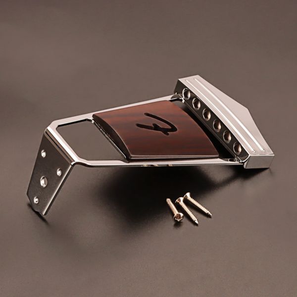 6 Strings Vintage Jazz Guitar Bridge Tailpiece For Electric Guitar Replacement Parts Metal Rosewood With Mounting Screws