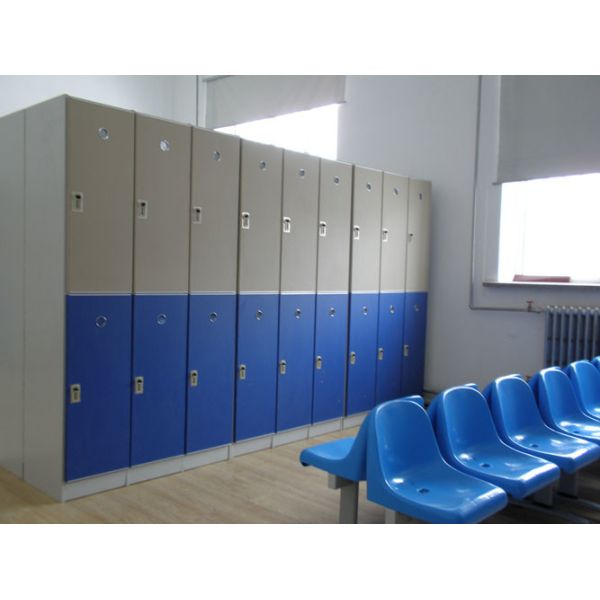 Lightweight Double Tier Lockers , Blue Door Staff Room Lockers For Hospitals