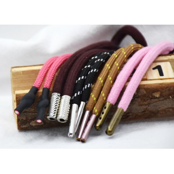 Custom Drawstring Cord 5mm Polyester For Swimwear , Underwear