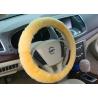 Buy cheap Diameter 38cm Dyed Red Fluffy Steering Wheel Cover Super Soft With Lamb Fur from wholesalers