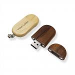 Ovale Shape 4Gb Wooden USB flash drive With gift Packing for Wedding gifts