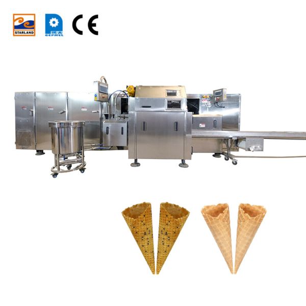 1.1KW Sugar Cone Production Line  Ice Cream Waffle Cones Baking Making Machine