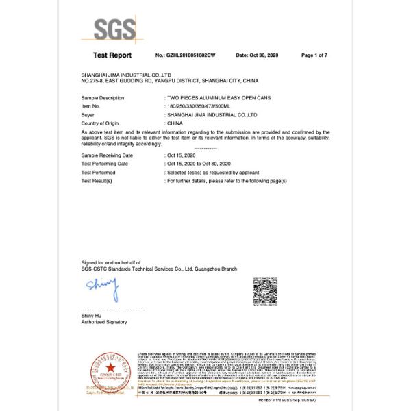 Jima Container Certifications