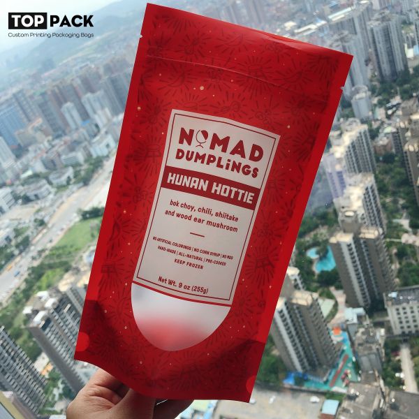 Plastic Frozen Shrimp Fish Dumpling Food Packaging Pouches 9oz