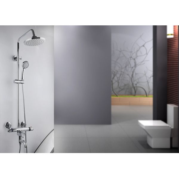 ROVATE 4 Way Water Flow Bathroom Shower Set Round Rain Head Designed