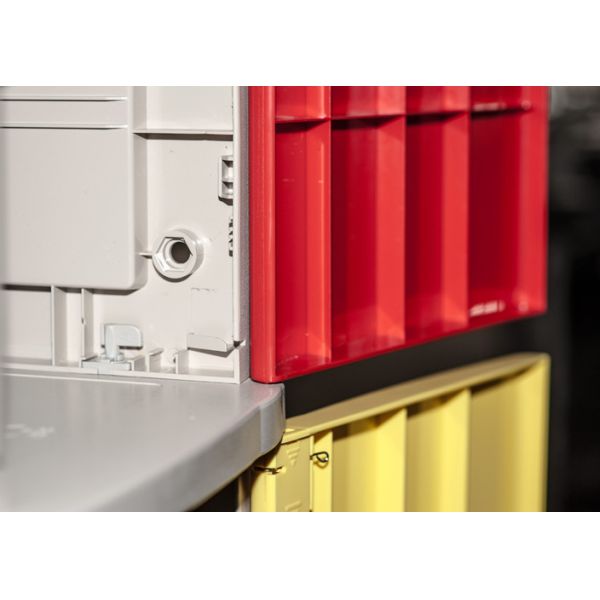 Red School Lockers With Keyless Lock , Factory price plastic employee ABS lockers