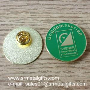  Custom enamel lapel pin with butterfly clutch, China pin factory Manufactures