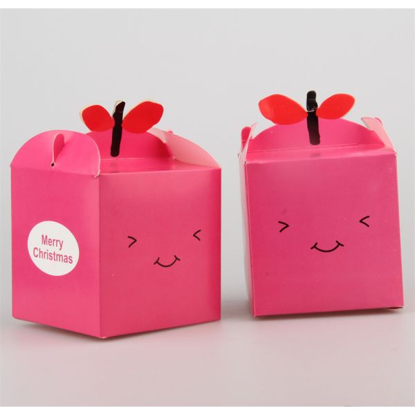Cake Gift Food Packaging Boxes Recycled Food Cupcake Folding Box With Handle