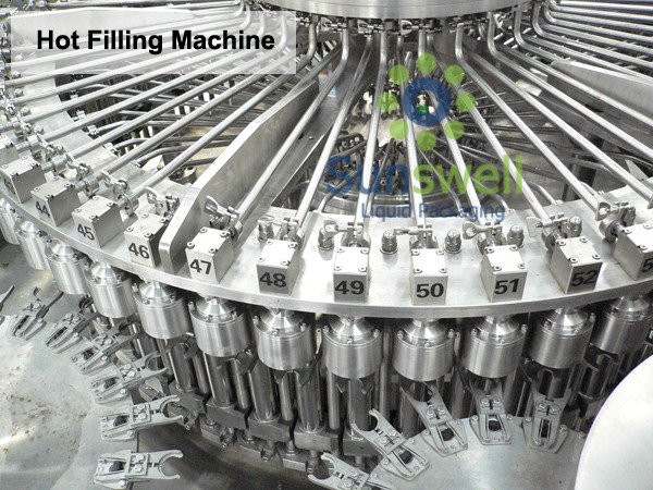 Automatic PLC Hot Filling Machine , Bottle Fruit Juice Processing Line