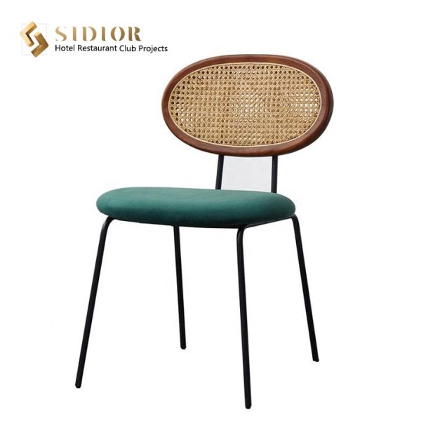 78cm Height Solid Wood Dining Chair With Metal Legs