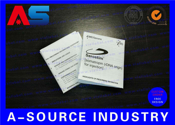 Leaflet Maker Paper Custom Leaflet Printing Foldable Package Insert Printing For Somatropin Hcg Description