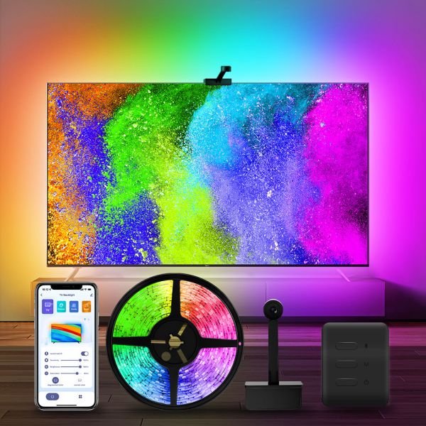 2.4GHZ Wifi Enable Smart RGB TV Backlight ABS PC With Camera
