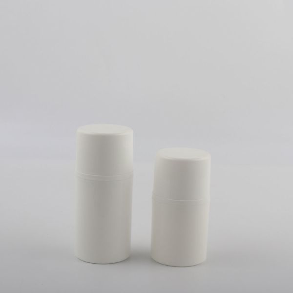 White PP Plastic Cosmetic Packaging Airless Cream Serum Bottle 30ml 50ml 80ml