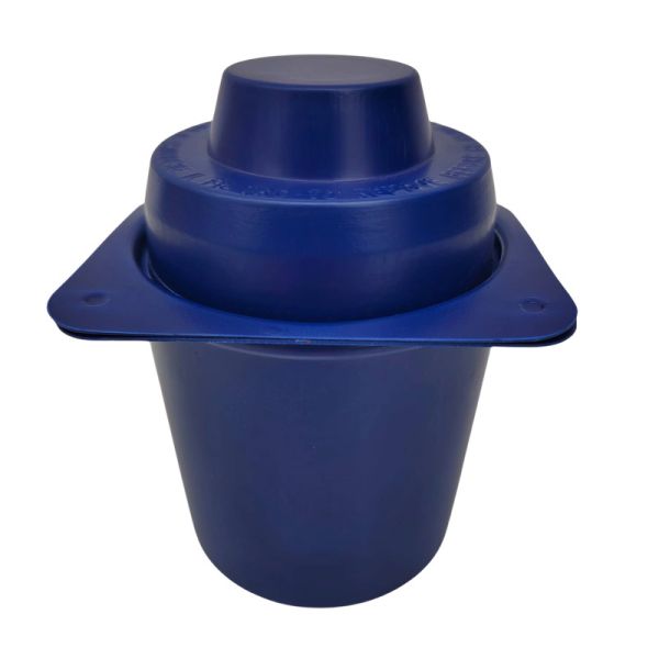 Recyclable Clamshell Plastic Packaging Round Blue Clamshell Plastic Box