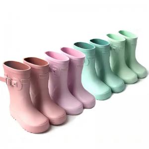  Wellington Style Waterproof Rain Boots Cutsom Color Half Tube Rubber Manufactures
