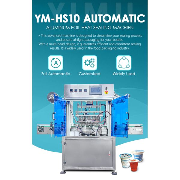 YIMU YMHS10 Four-Head Automatic Heat Press Sealer: High-Capacity Airtight Sealing for Multi-Industry Packaging