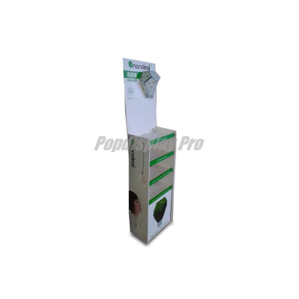 3D Poster Printed Cardboard Shelf Display Recyclable For Green Led Lights