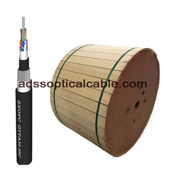 Underwater Armoured Outdoor Single Mode Fiber Optic Cable GYTA33 High Modulus