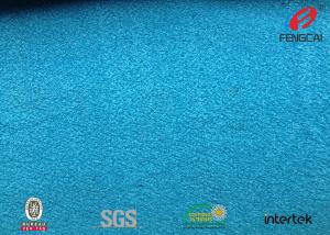 Warp Knitting Polyester Velour Fabric , Solid Aqua Green Velvet Chair Fabric Manufactures