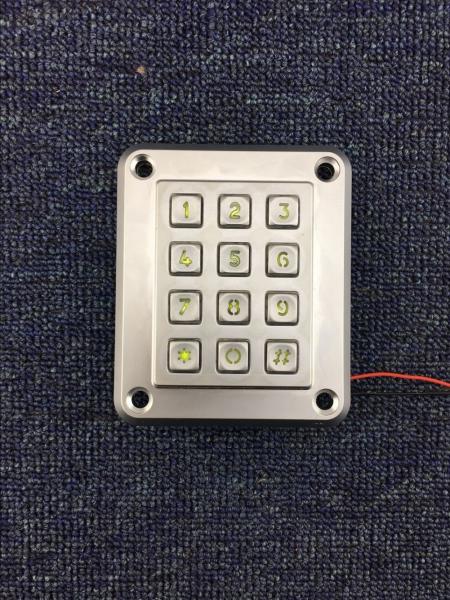 Quality Higher quality cheapest waterproof IP67 die cast illuminated numeric keypads with male pin out connector for sale