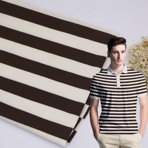  Skin Friendly Striped Material Fabric 190gsm Stretch Modal Texture For Polos Shirt Manufactures