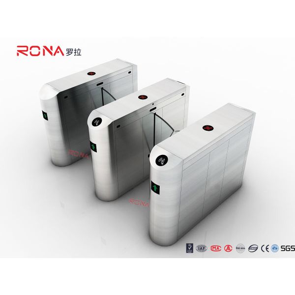 Waist Height Turnstile Barrier Gate RFID Security Systems Automatic Flap