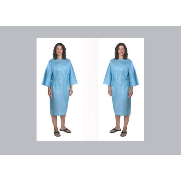 High Protective Disposable Isolation Gowns Non Woven Material Weight 20gsm