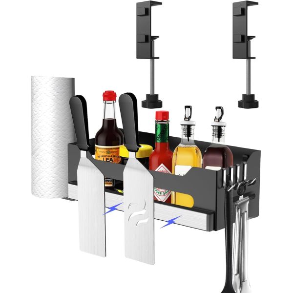 Charcoal Barbecue Grill Accessories Holder with Magnetic Strip Paper Towel Holder