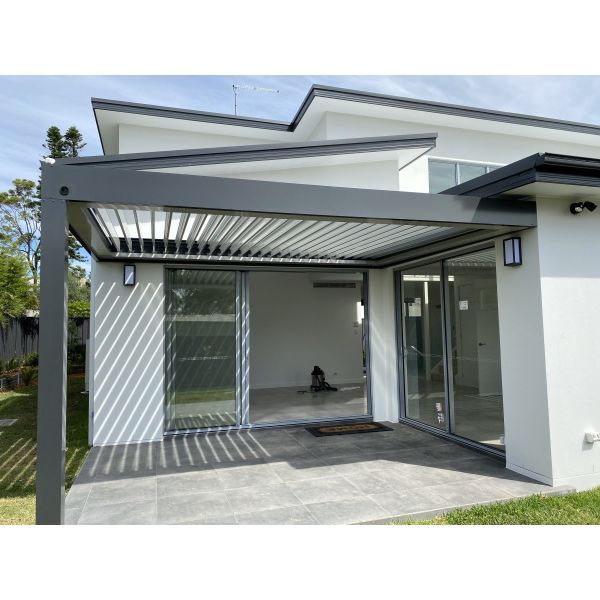 Powder Coating Outdoor Aluminium Pergola Customized Size ISO9001 Certificate