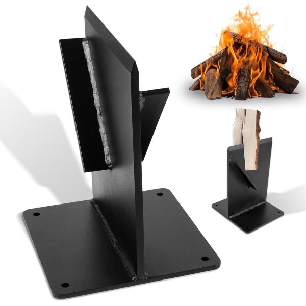 Portable Wood Splitter Upgraded 10 Pounds Heavy-Duty Steel Firewood Kindling Splitter