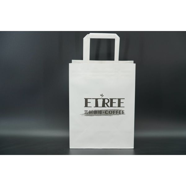 Versatile Custom White Paper Bags Packaging Paper Shopping Bags