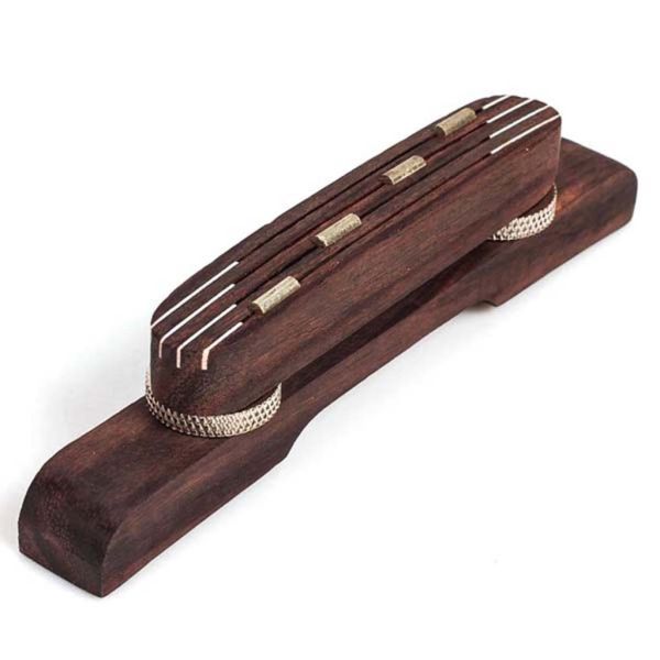 Polished Finish 4 String Mandolin Bridge Replacement Parts  Natural Color