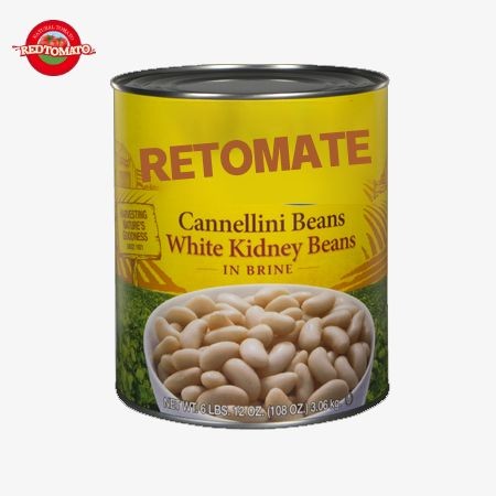 ISO White Kidney Beans Canned , 3000g Delicious Kidney Beans In Brine