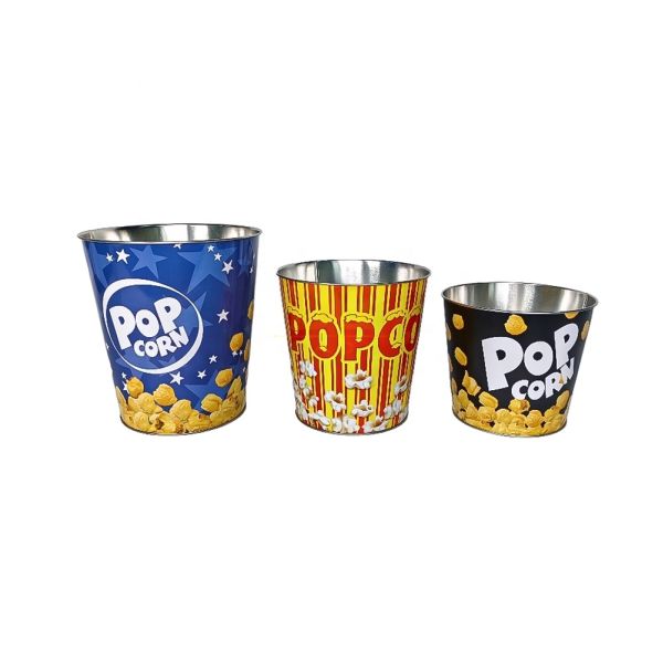 DADI Eco Friendly Metal Popcorn Bucket OEM ODM Christmas Popcorn Can