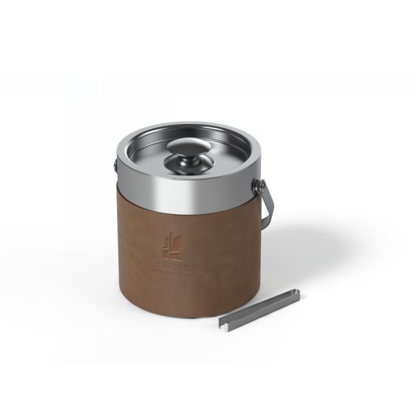 Hotel Collection Ice Bucket Stainless Steel With PU Leather Cover