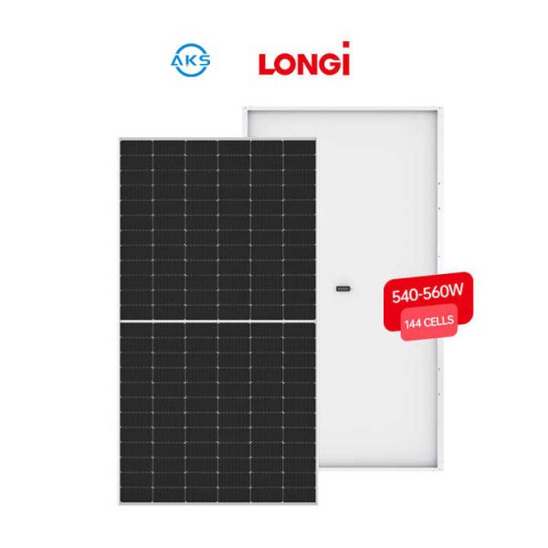 Rooftop Longi 540w Solar Panel 545W 550W 555W 560w Solar Panel Zonnepanelen Transparent