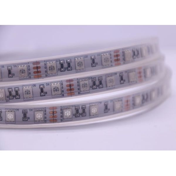 Waterproof IP67 Silicone Led Tube Strip Lights Bendable 5050 RGB 60LED/M 14.4W/M