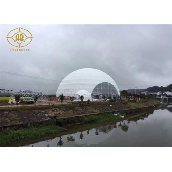 Snow Load Geodesic Dome Tent Steel Structure For Fashion Show Exhibition
