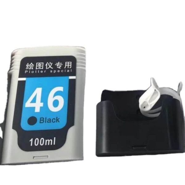 Custom 100ml HP45 Ink Cartridge Continuous Set Refillable Ink Tank for HP Printers Standard Size