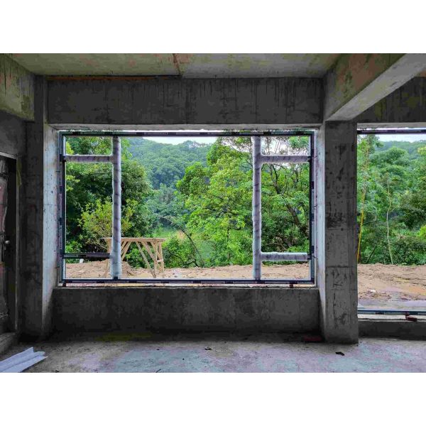 ISO Powder Coating Aluminium Windows Security Energy Saving
