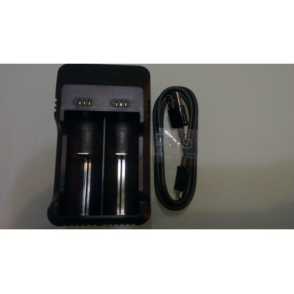 USB 18650 Lithium Ion Battery Charger 2 Slots PC Smarter Phone Charger