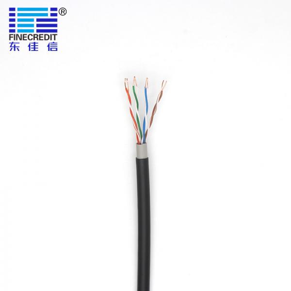 Quality Outdoor 23AWG 0.56mm Direct Burial Ethernet Cable Double Sheath for sale