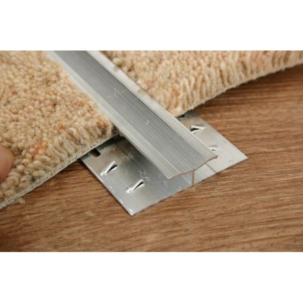 Top Skirting Board Polished Aluminum Carpet Trim 25mm