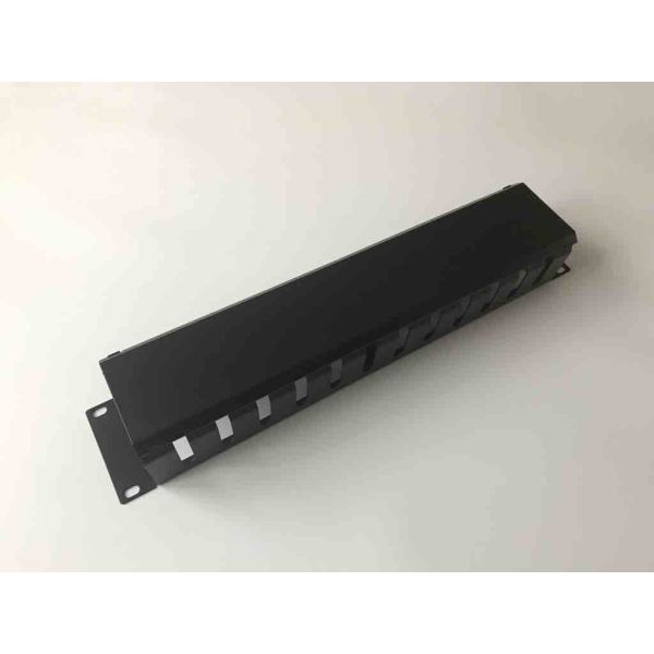 2u Horizontal Cable Management , Dustproof 19 Inch Rack Cable Management With Cover