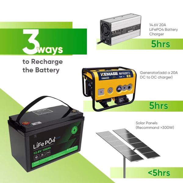 12 Volt Iron Phosphate Lithium LiFePo4 Batteries 100ah 200Ah 300Ah 400Ah Custom