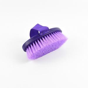  Elliptical Horse Grooming Brushes , 13*7 cm Horse Bristle Hair Brush Cloth Ribbon Manufactures