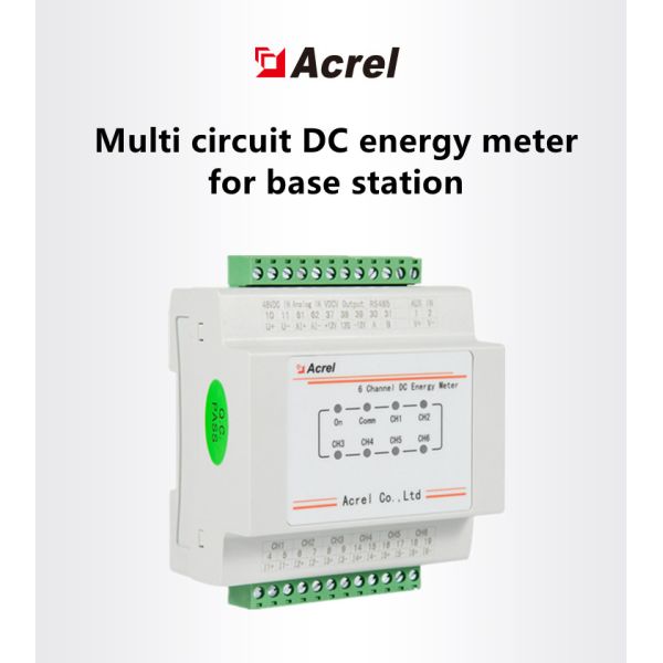 AMC16-DETT Telecom Station Dc Power Consumption Meter Kwh 6 Channels Acrel